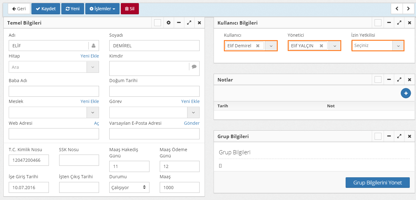 Personel Kayıtları Ekranı Nasıl Kullanılır?